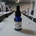 Anxiety B Gone essential oil bottle with lavender, lemon, and sandalwood natural aromatherapy blend