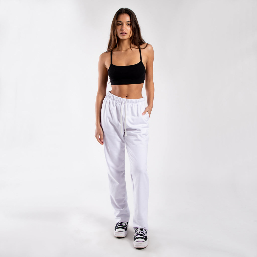 Women's cotton blend bralette crop top with spaghetti straps and a formfitting comfortable design — view 3