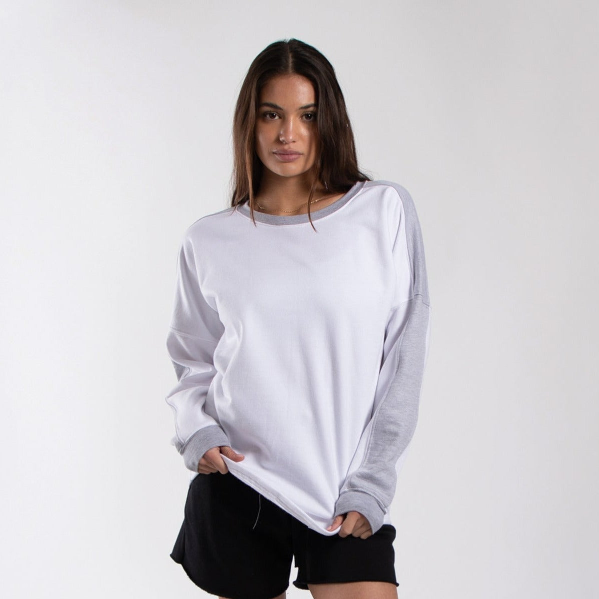 6022 - Women's Panel Crewneck Sweatshirt-0