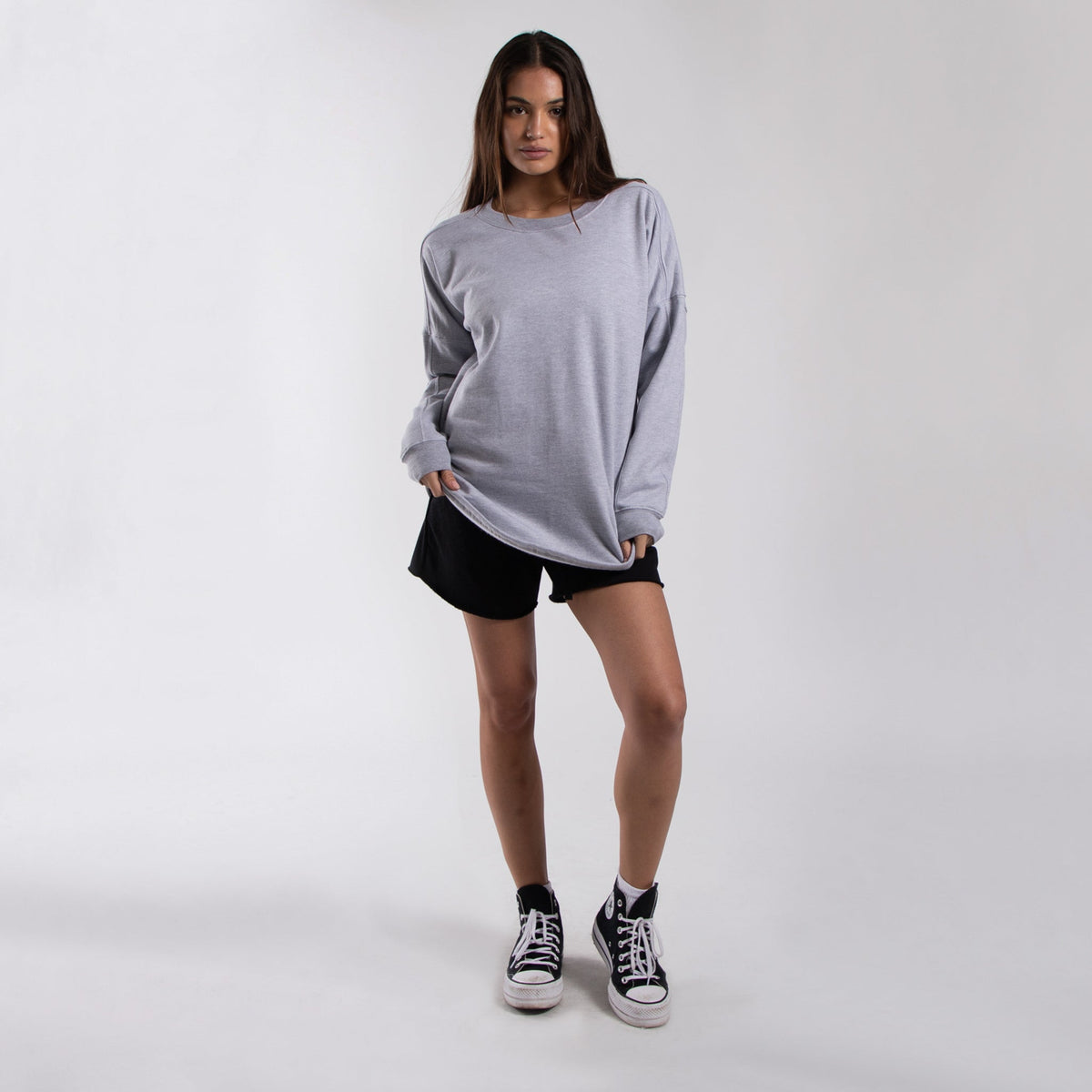 6022 - Women's Panel Crewneck Sweatshirt-6
