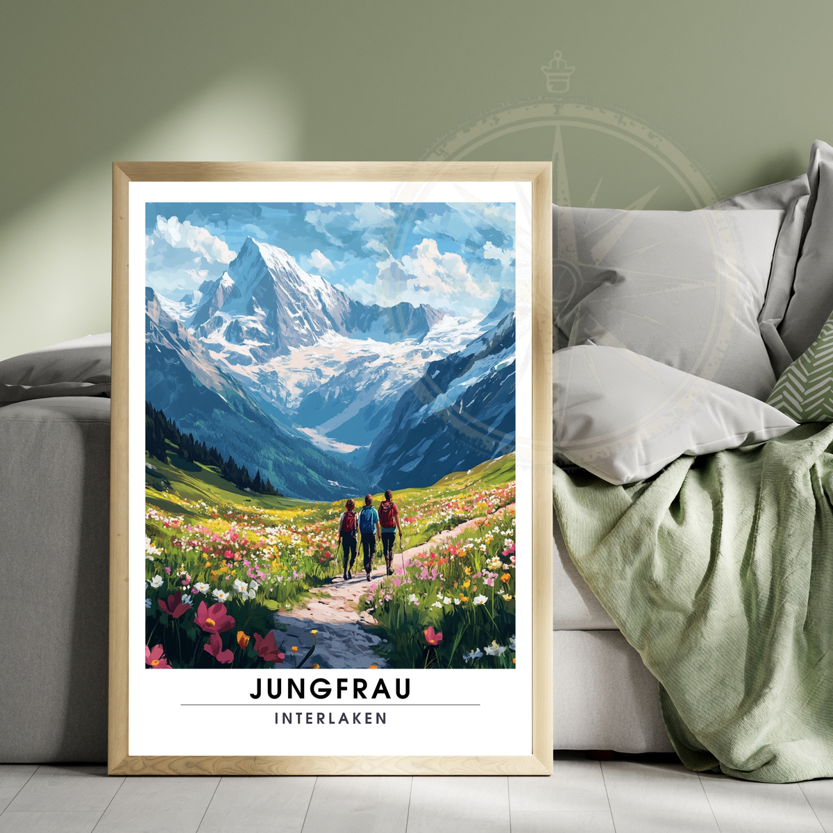 Affiche Jungfrau Interlaken | Poster décoratif Suisse | Affiche Suisse-3