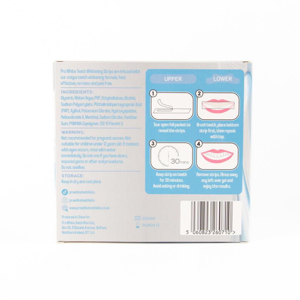 PAP-X advanced non-slip teeth whitening strips kit with shade guide on a clean background — view 3