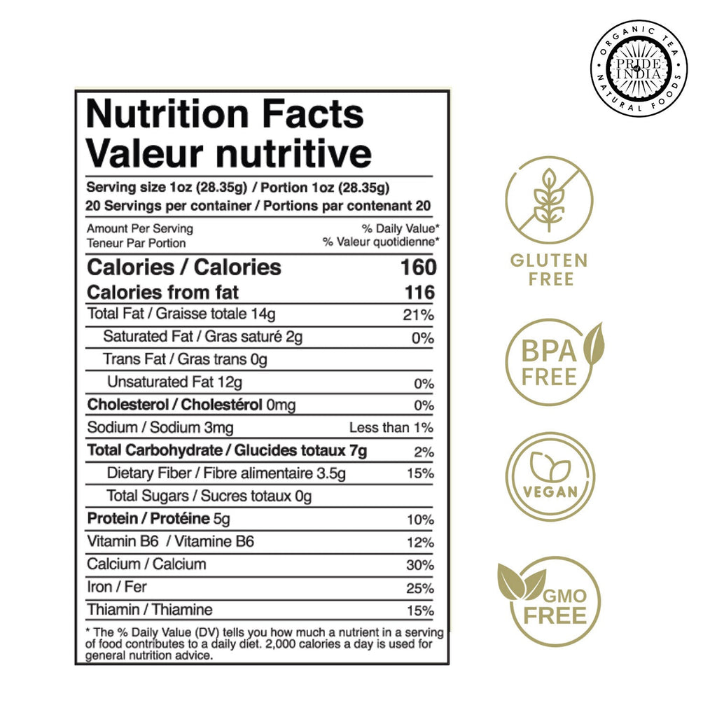 Raw unhulled white sesame seeds in a gourmet BPA-free plastic jar for baking and cooking — view 2