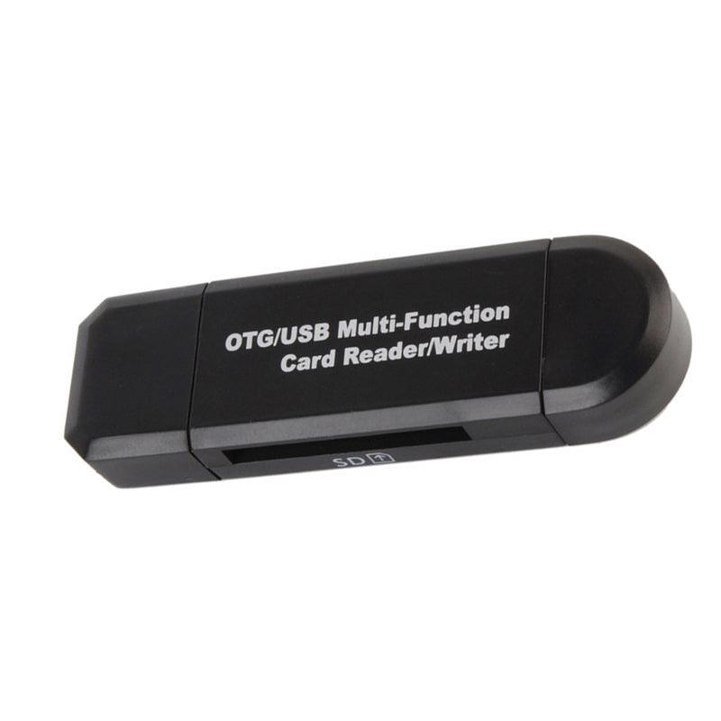 Black OTG USB 2.0 micro SD card reader adapter for mobile phones and personal computers — view 5