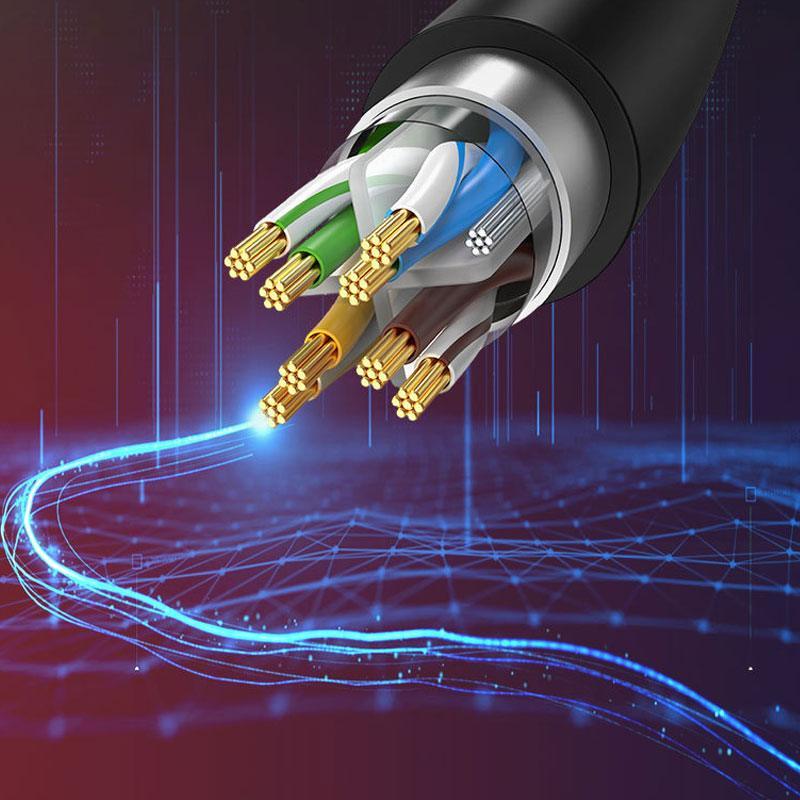 Shielded Cat7 RJ45 Ethernet patch cable with pure copper wire and male connectors — view 5
