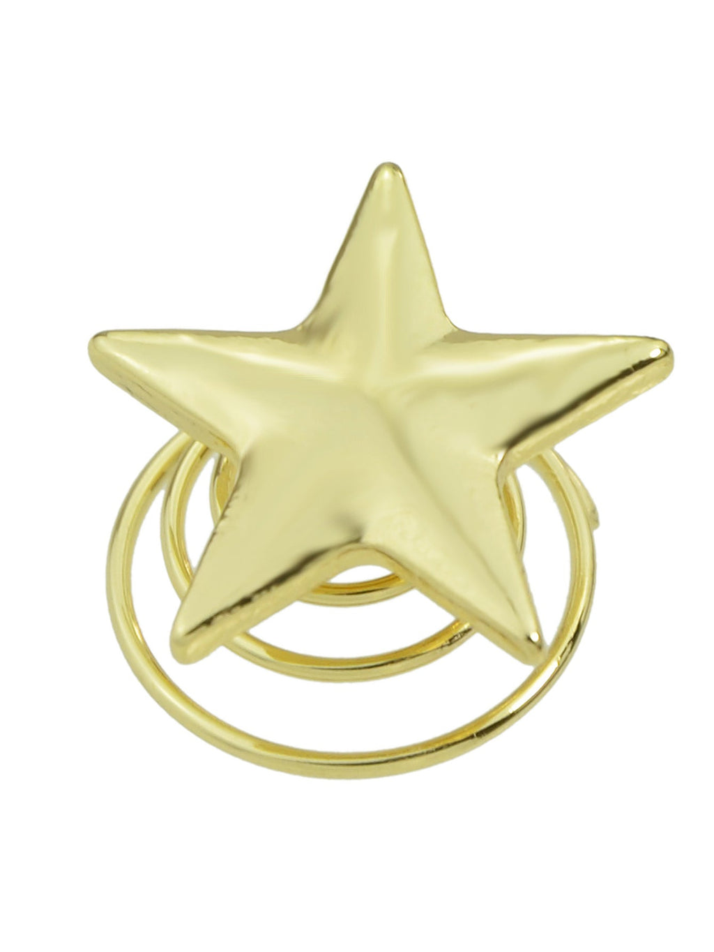 Delicate gold star hair clip with metal clasp for styling all hair types — view 2