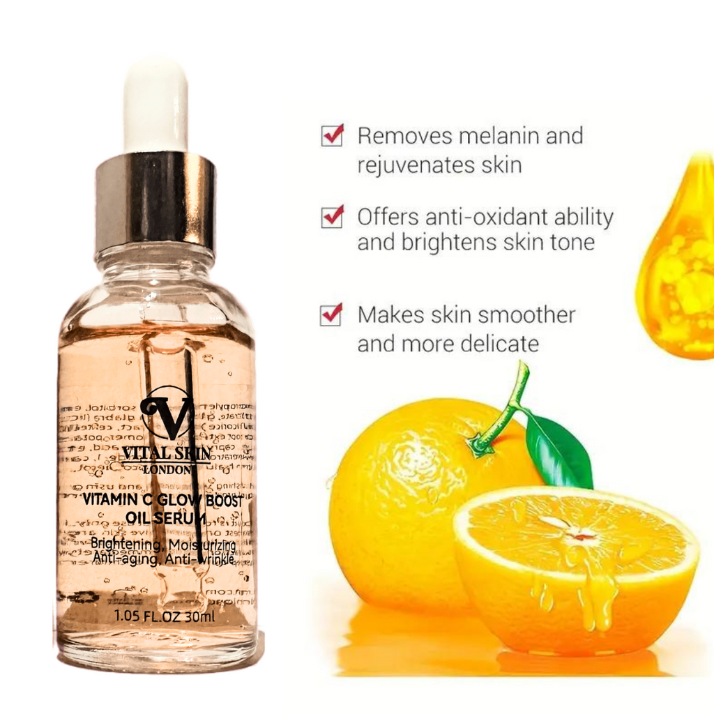 Vitamin C face serum 30ml bottle for brightening dark spots and deeply hydrating skin — view 2