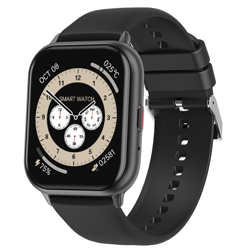 1.85-inch sport smart watch with digital display, showcasing fitness tracking features and sleek modern wristband