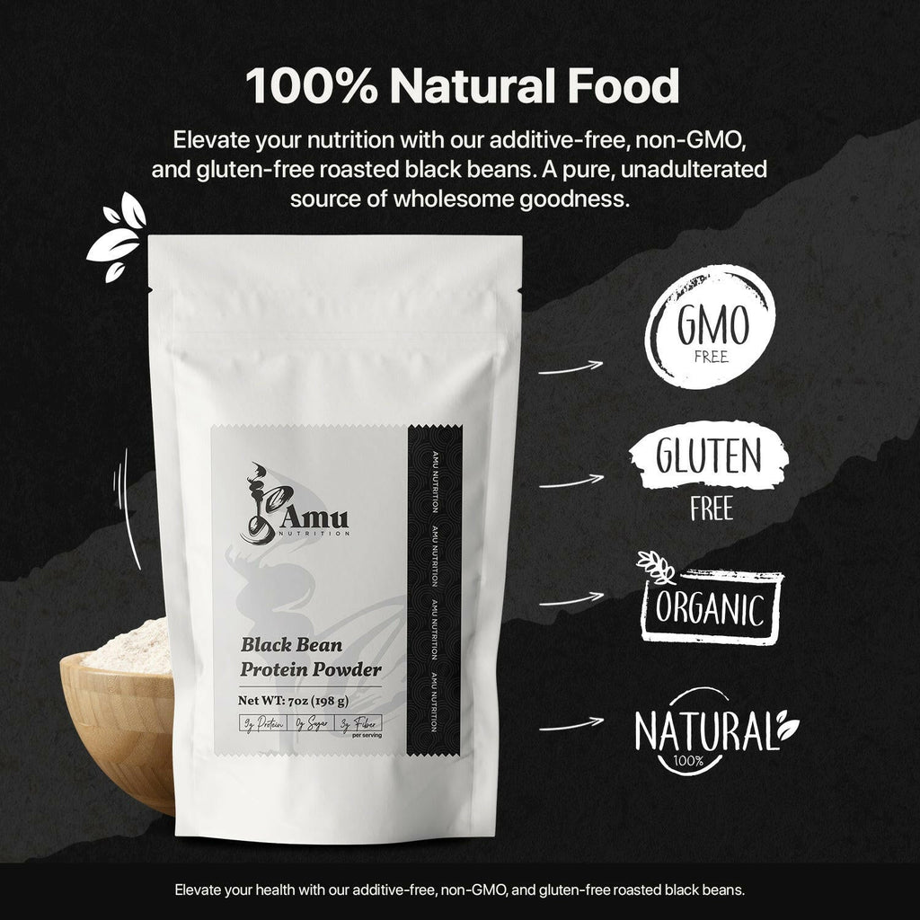 Roasted Black Bean Powder – 198 g Plant-Based Protein Superfood-3