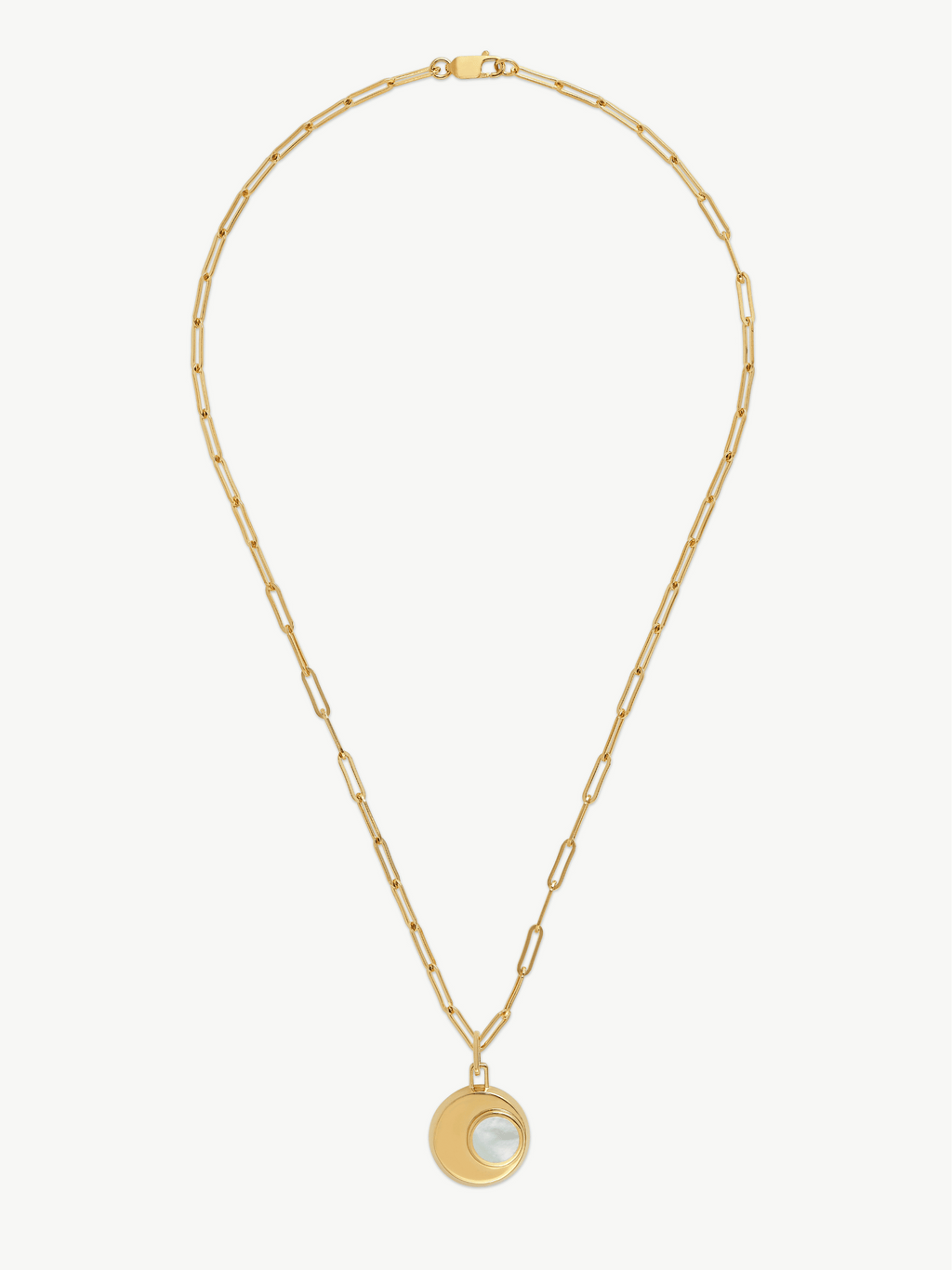 Gold plated Mother of Pearl Necklace - Cressida | No More Nobody-4