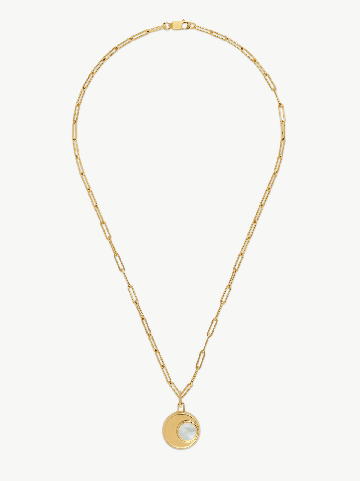 Gold plated Mother of Pearl Necklace - Cressida | No More Nobody-4
