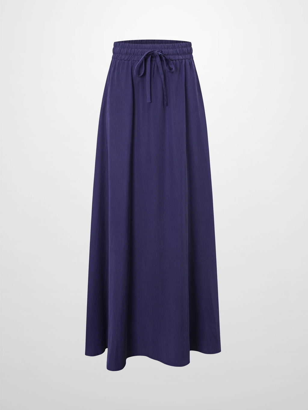 Drawstring Circle Skirt-Navy-1