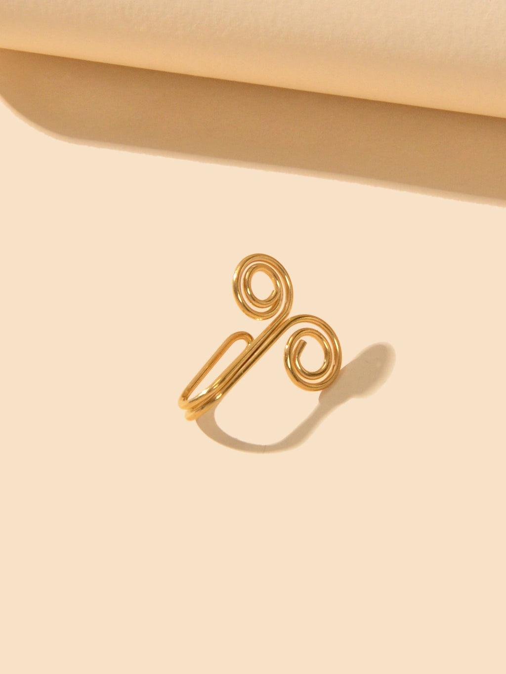 Faux hoop nose ring jewellery in a circular clip on design for a painless faux piercing — view 2