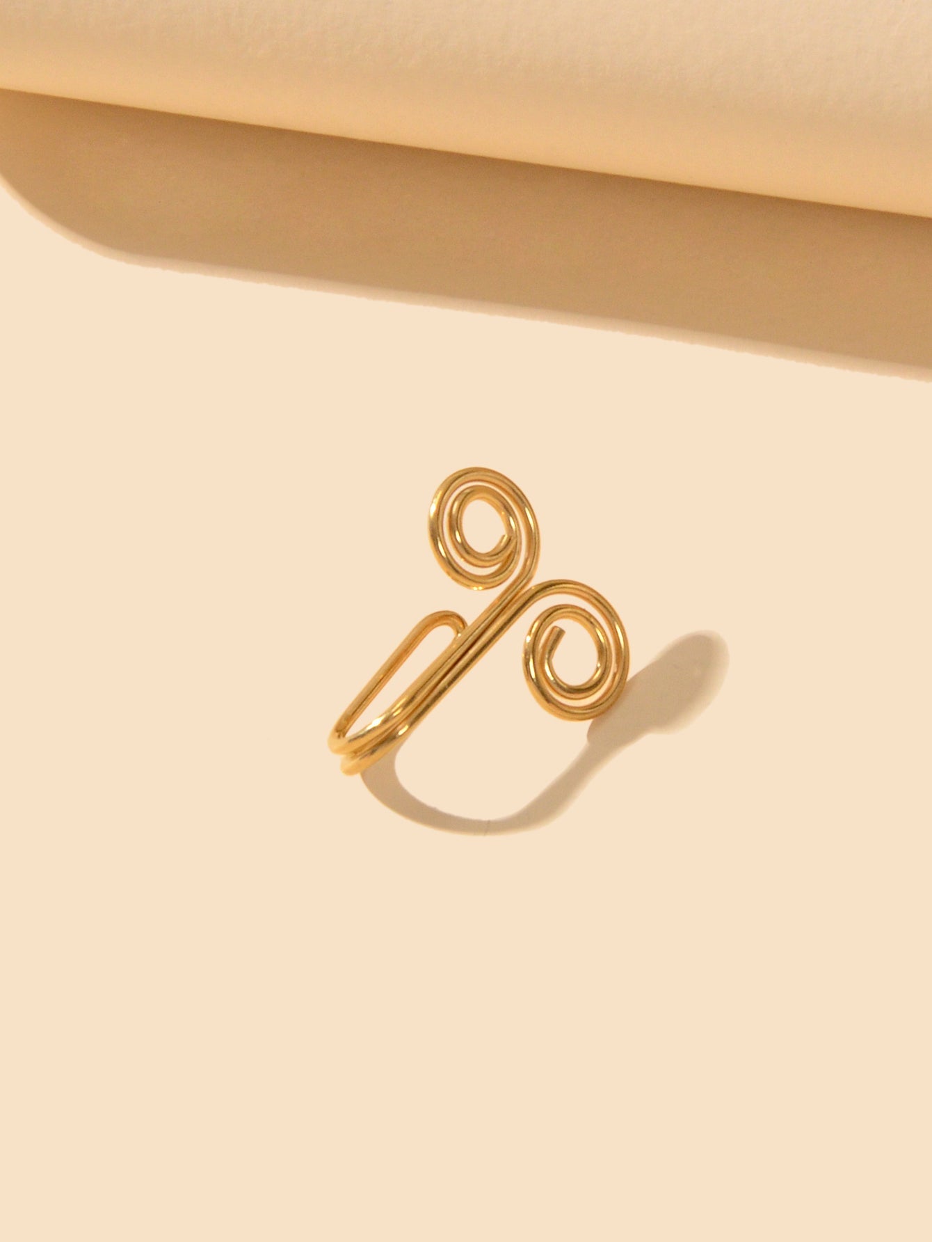 Faux hoop nose ring jewellery in a circular clip on design for a painless faux piercing — view 2