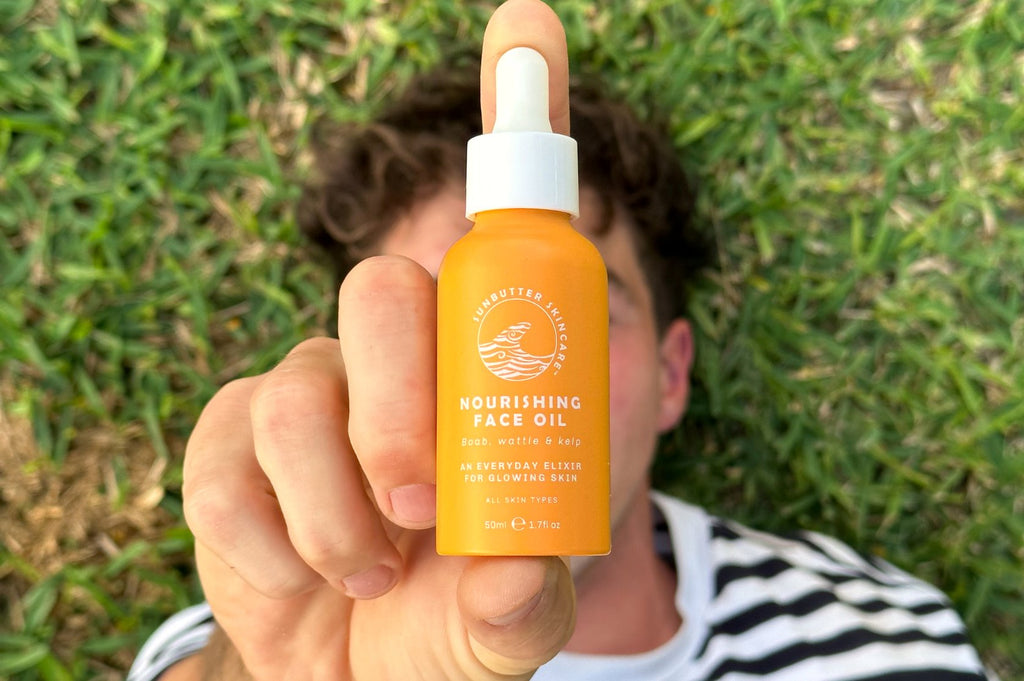 Nourishing boab wattle and kelp face oil glass bottle with dropper for daily skincare routine — view 4