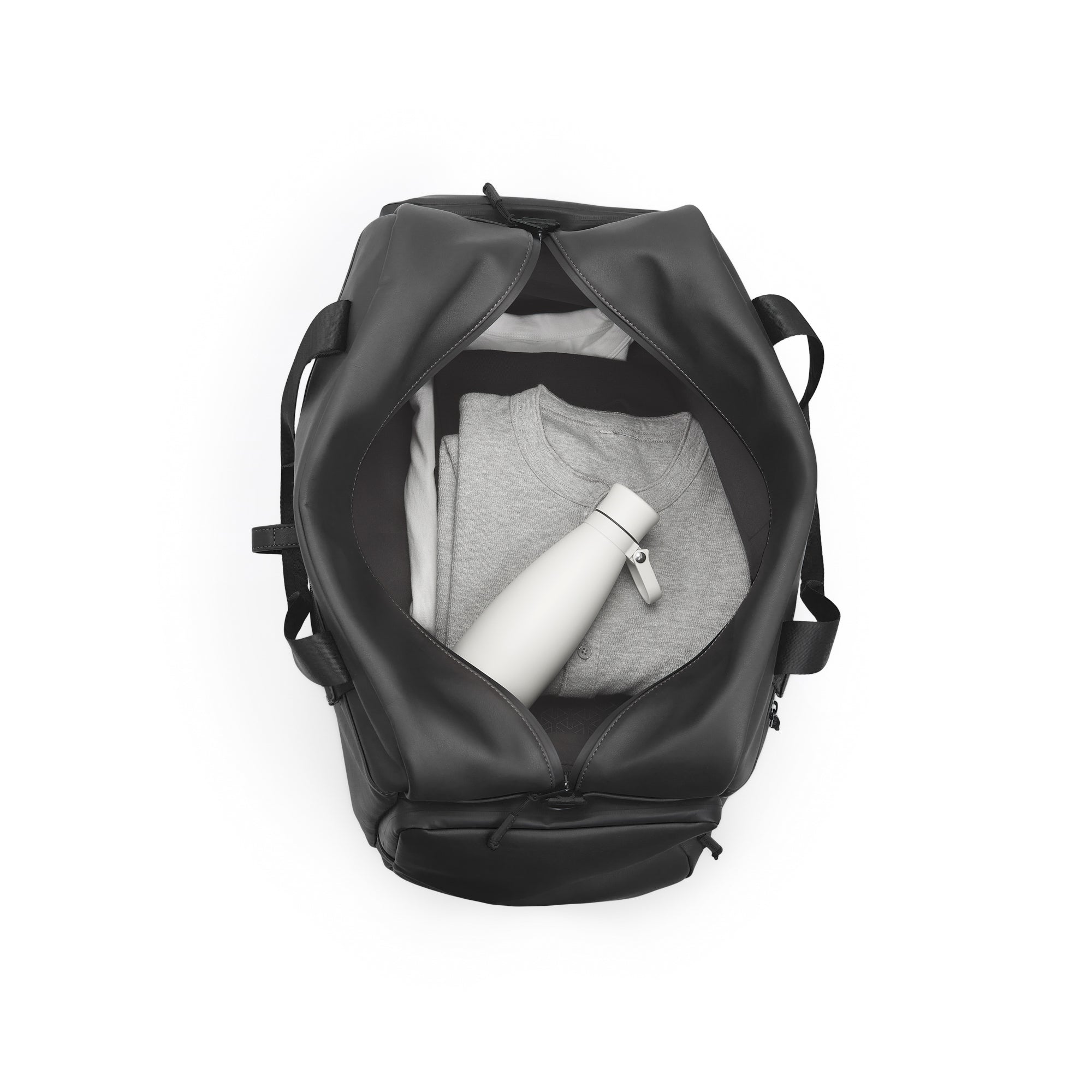 Vision Duffle Bag from recycled materials with sturdy handles shoulder strap and minimalist design — view 3