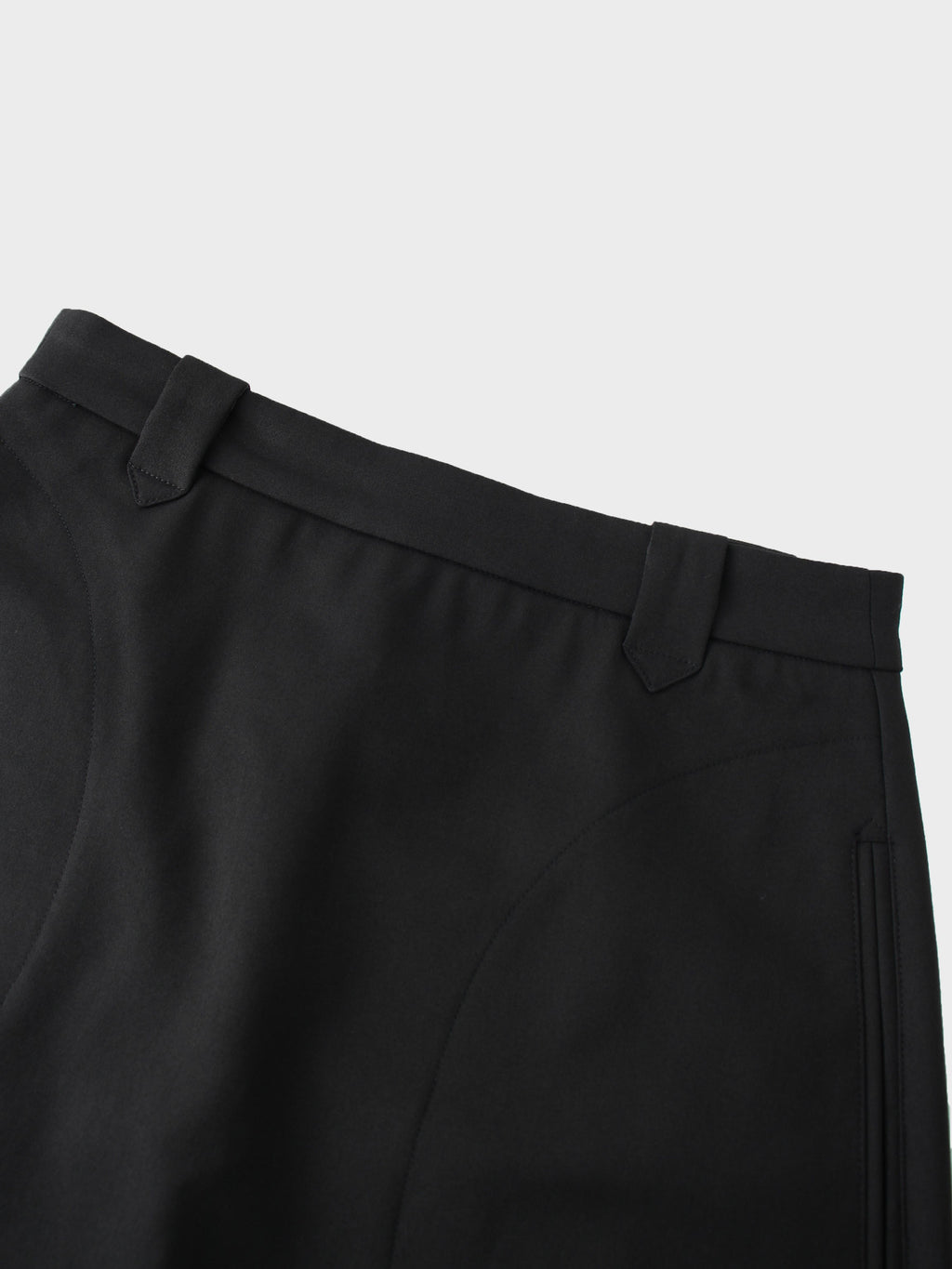 Basic A-Line Skirt-Black-2