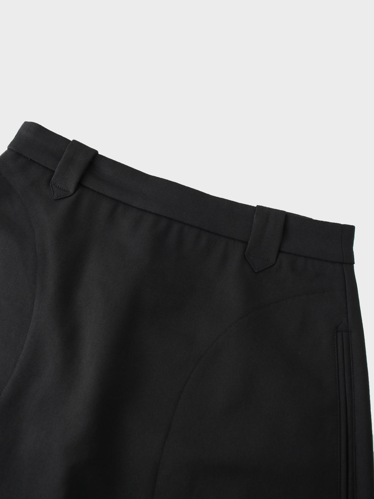 Basic A-Line Skirt-Black-2
