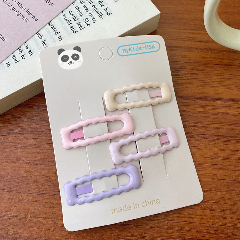 Dreamy girls hair clip set in magical pastel colors with gentle metal closures — view 2