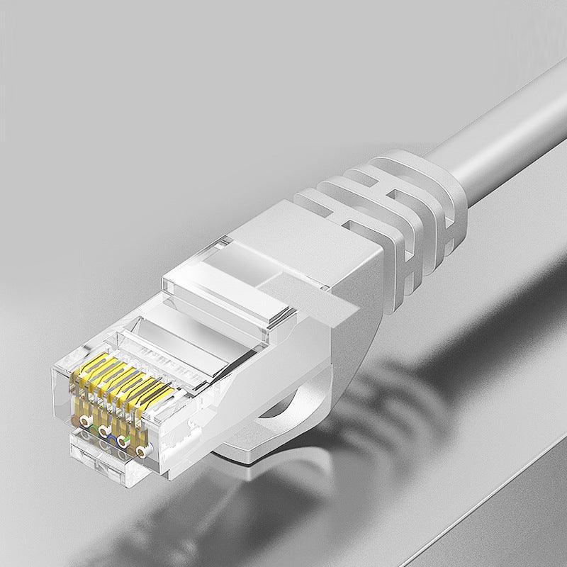 Fast CAT6 Ethernet network cable with RJ45 gold plated connectors in a coiled layout — view 5