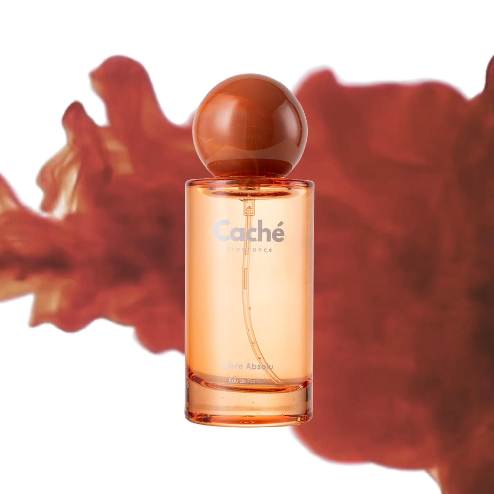 Caché Libre Absolu women's floral Eau de Parfum glass bottle with golden accents. — view 5