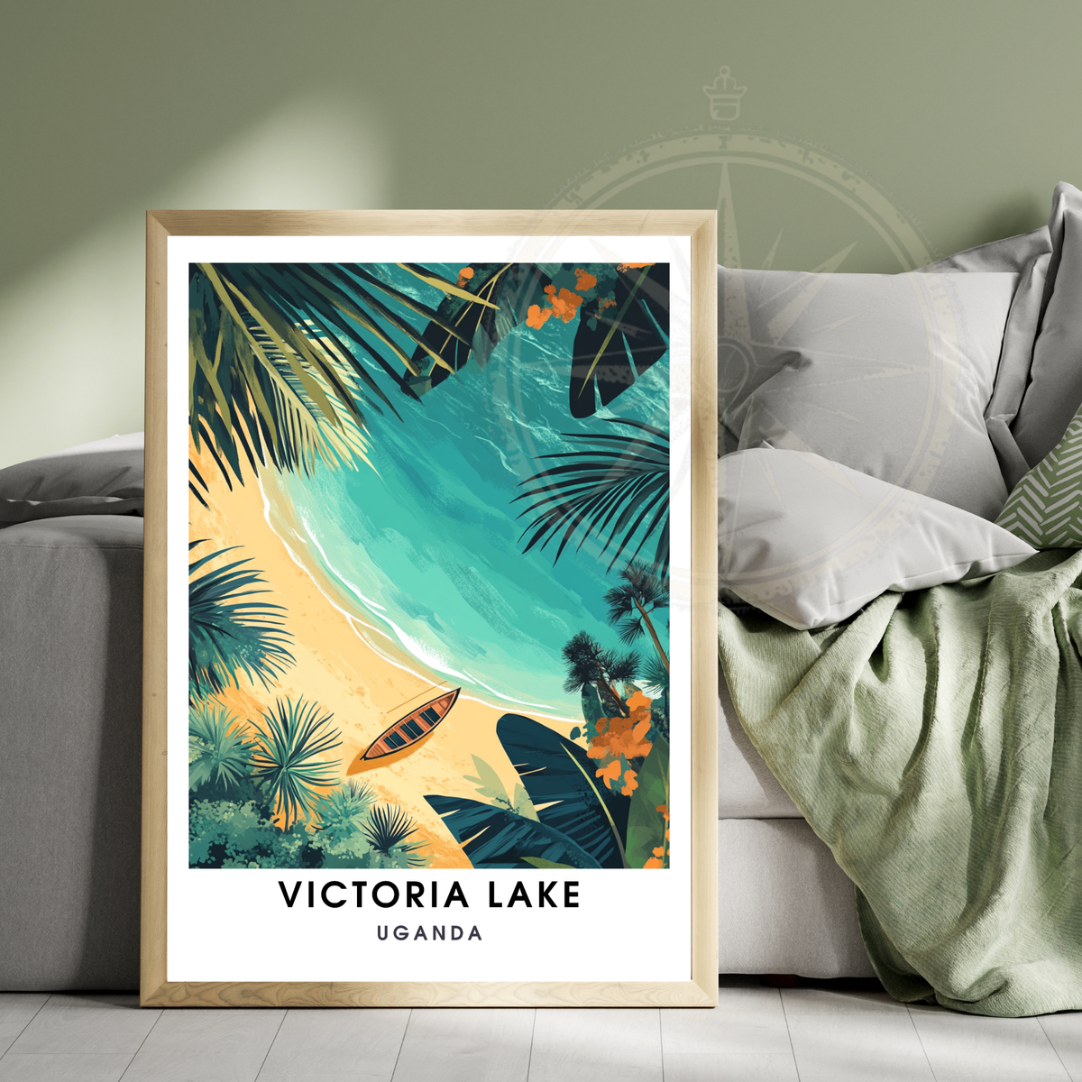 Affiche Lac Victoria | Poster Ouganda | Affiche Lac-2