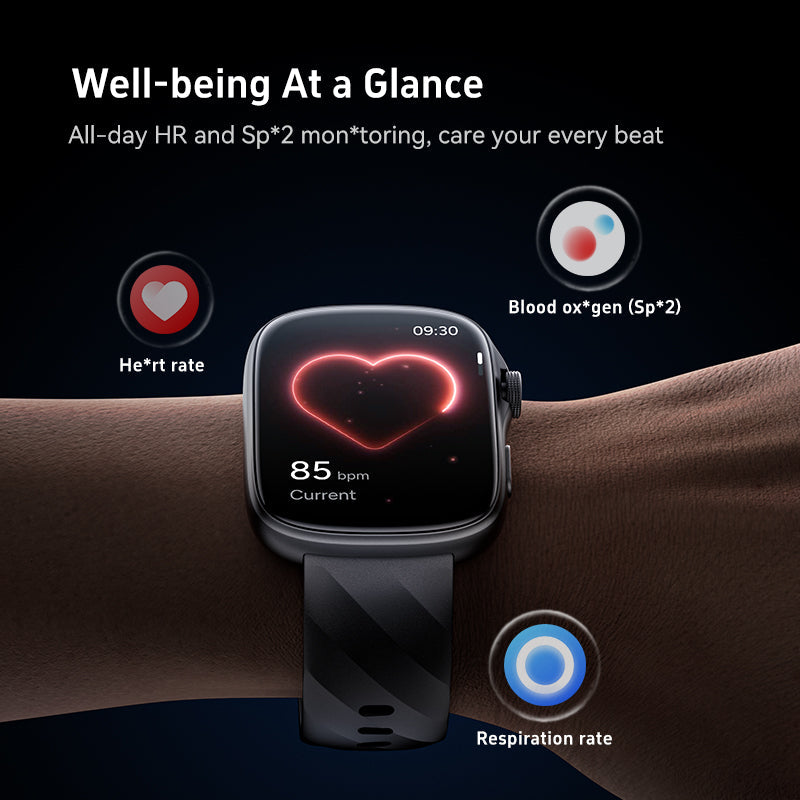 Smart eco drive watch for women with large AMOLED screen and smooth modern silicone band — view 5