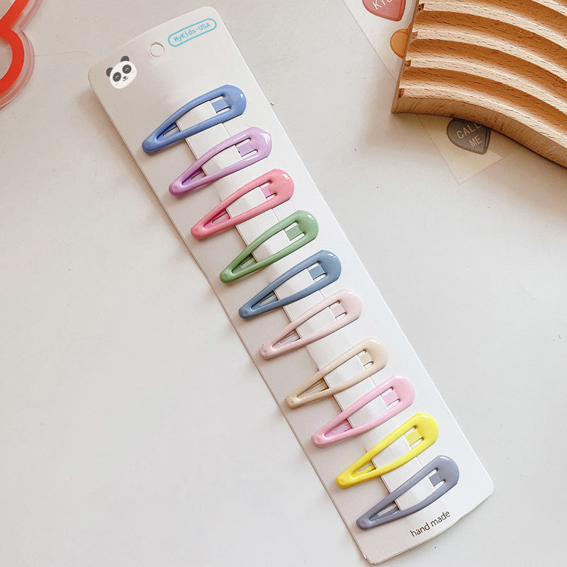 Colorful metal baby hair clip set in a magical pastel color palette. — view 4