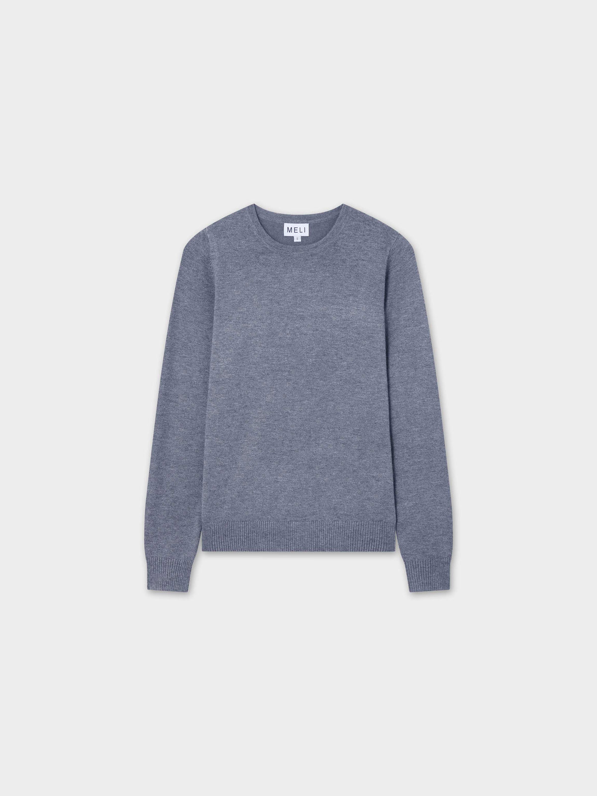 Basic Crew Sweater LS-Heathered Grey-0