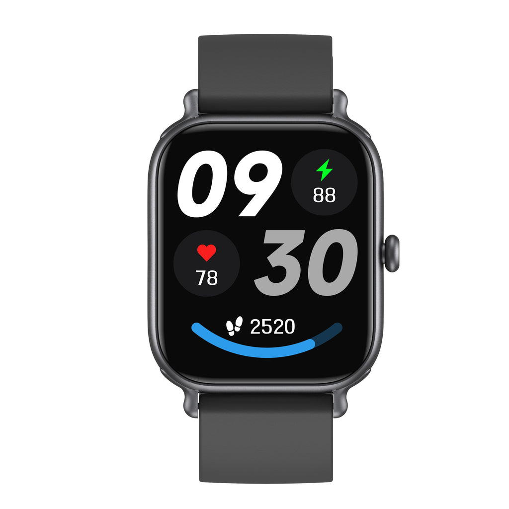 Sleek all-metal women's fashion smartwatch with digital display showing fitness tracking and heart rate data — view 2