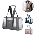 Portable pet adventure backpack in durable oxford cloth with breathable mesh panels and storage pockets