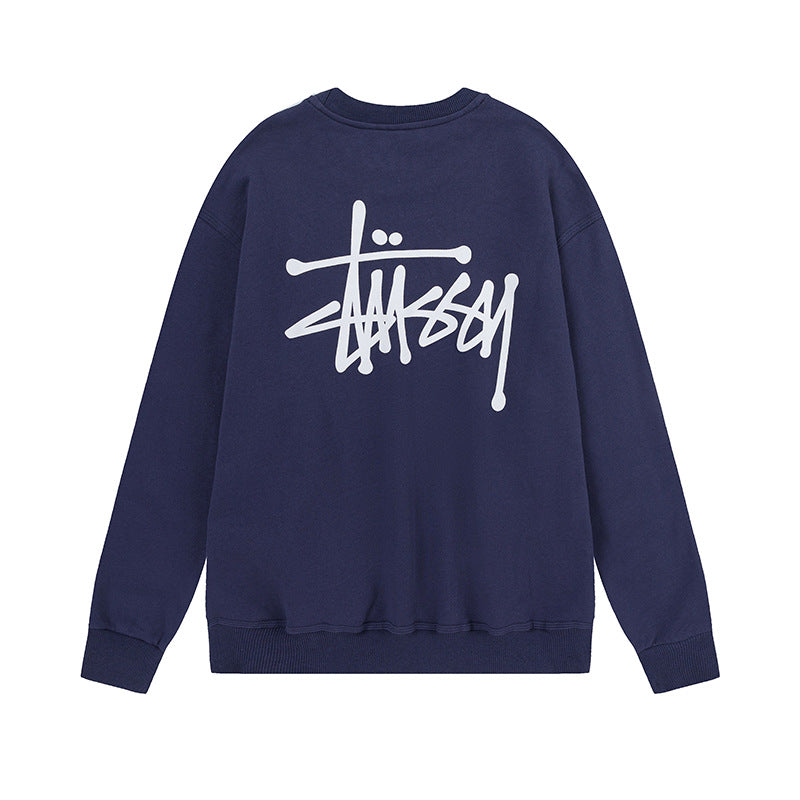 American style trendy loose fit autumn/winter hooded sweatshirt with colorful plush dice print pattern-0