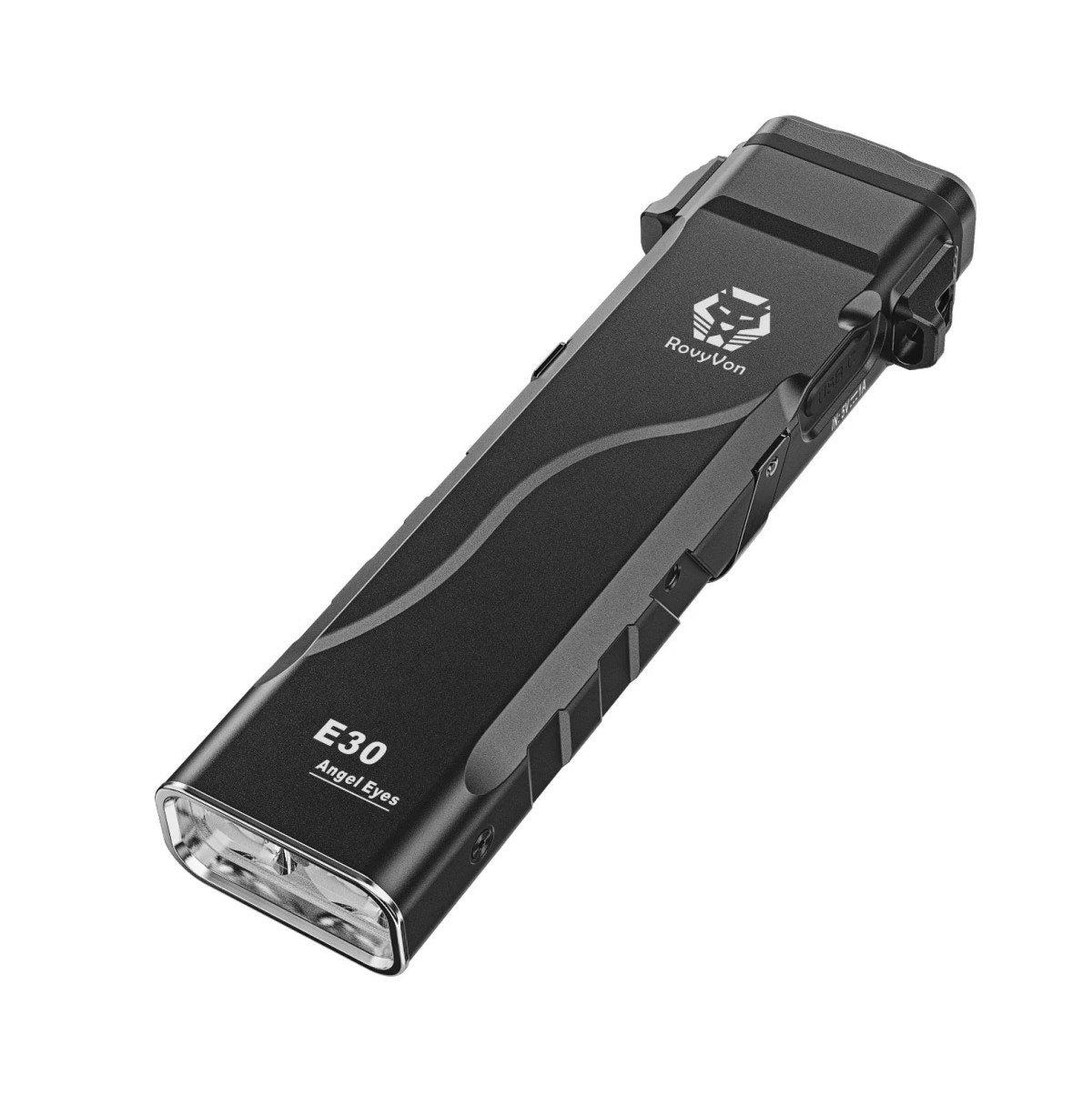 Sleek flat tactical flashlight with dual LEDs and pocket clip for everyday carry and emergencies — view 2