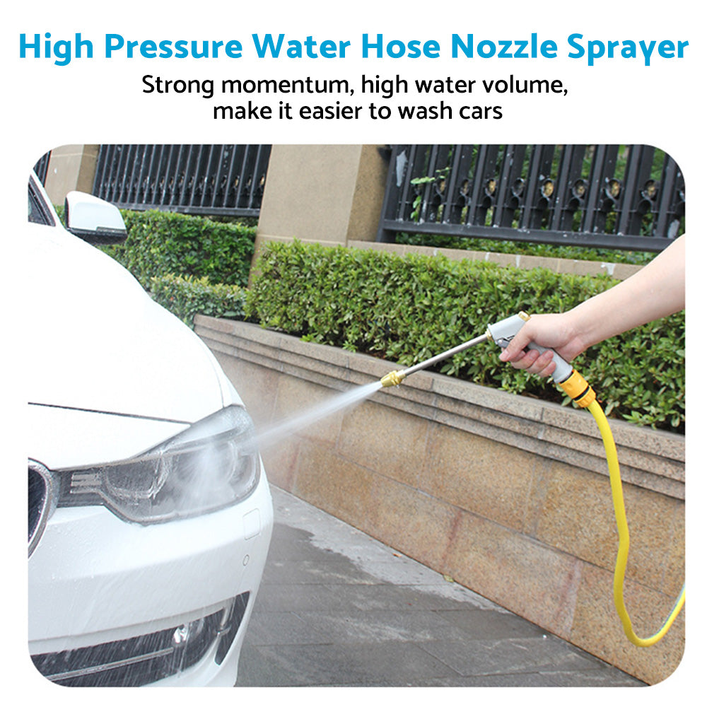 High pressure water hose nozzle attachment in metal and plastic for outdoor cleaning and car washing — view 5
