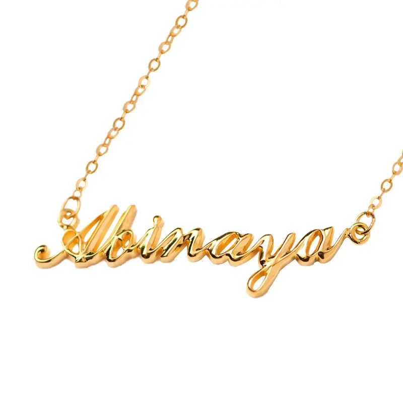 Personalized 925 sterling silver name necklace featuring an elegant script font and an adjustable delicate chain — view 2