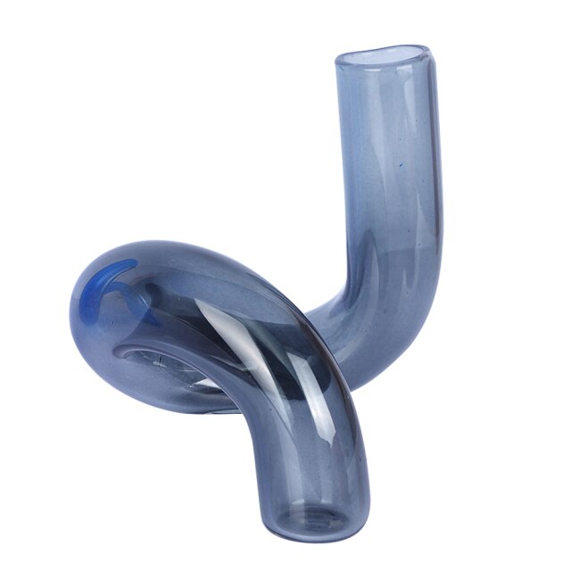Brightly colored high borosilicate glass decorative flower vase for fresh and dried botanical arrangements — view 3