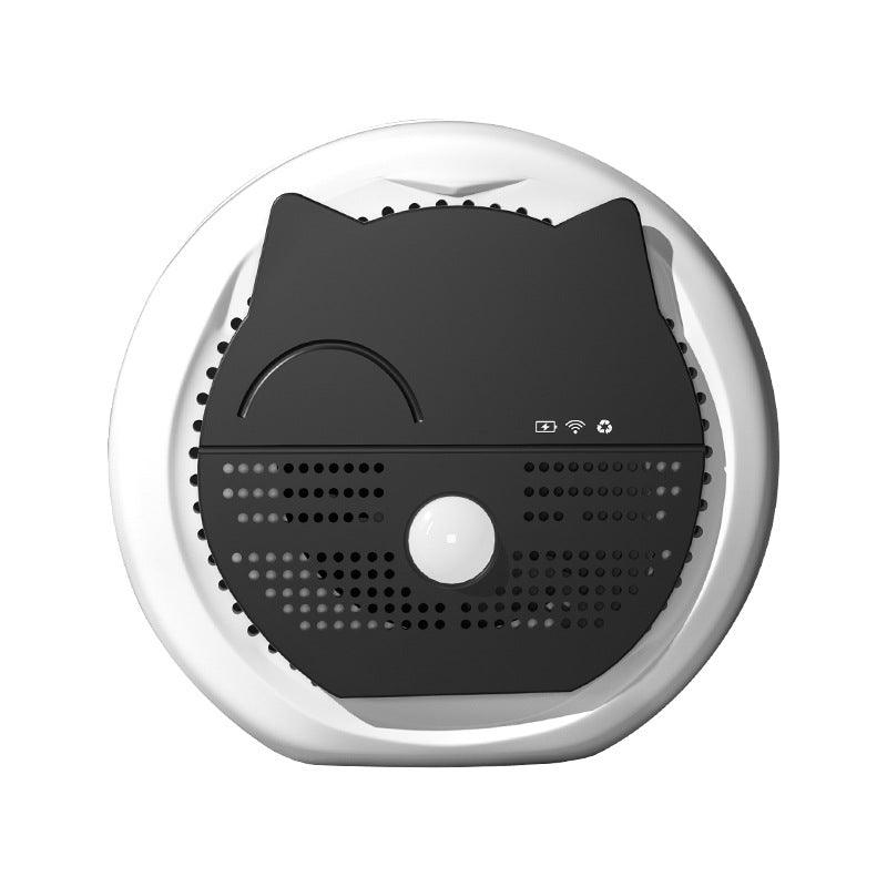 Pet FreshAir smart cat odor eliminator, compact white resin air purifier with ventilation slots. — view 3