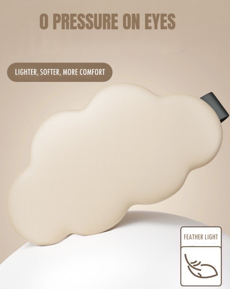 3D contoured cloud sleep mask in soft memory foam for complete light blocking comfort — view 3
