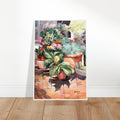 'Garden Serenity' Floral | 24x36 inch Wooden Framed Art Print | Original Artwork by American Artist Barbara Cleary-0