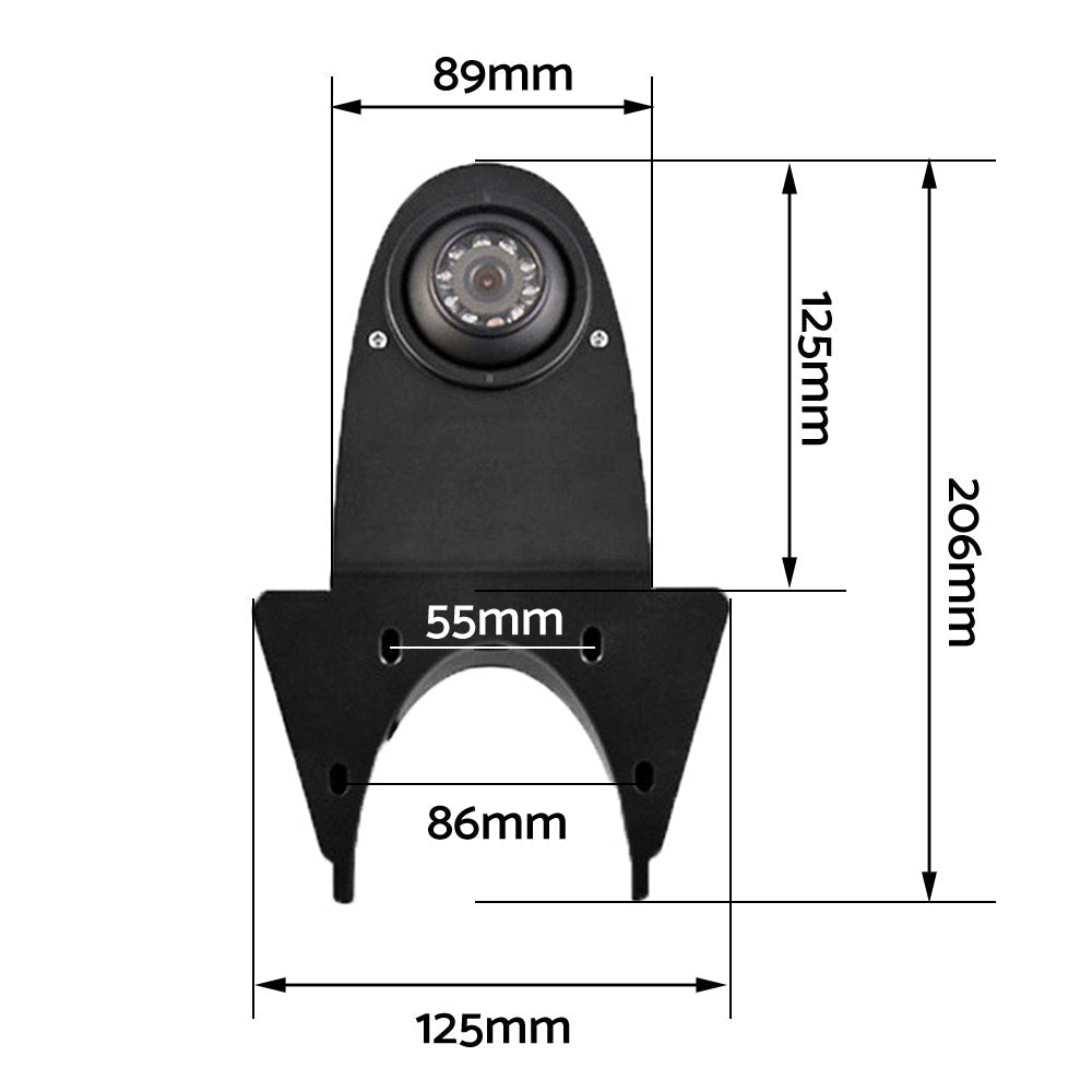 HD rear view backup camera for Mercedes-Benz Sprinter with metal housing and installation cables — view 5
