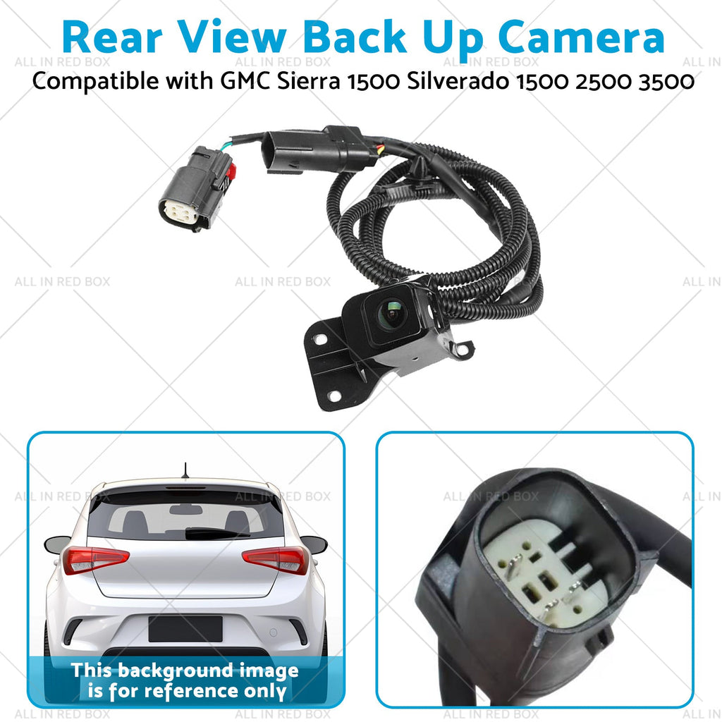 Black wired rear view backup camera for automotive parking assistance and vehicle safety — view 4