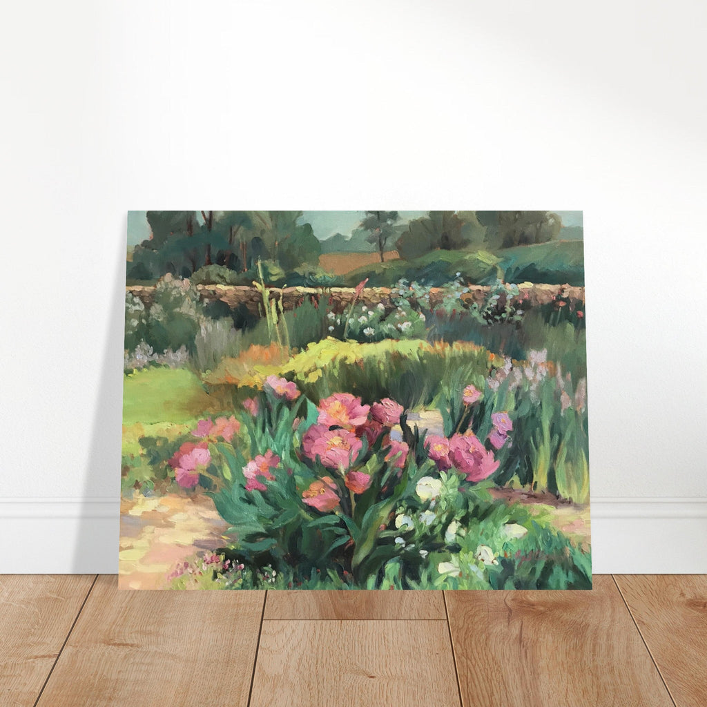 'Garden Peonies' Floral I 16x20 Museum-Quality Matte Paper Poster | Original Artwork by American Artist Barbara Cleary-0