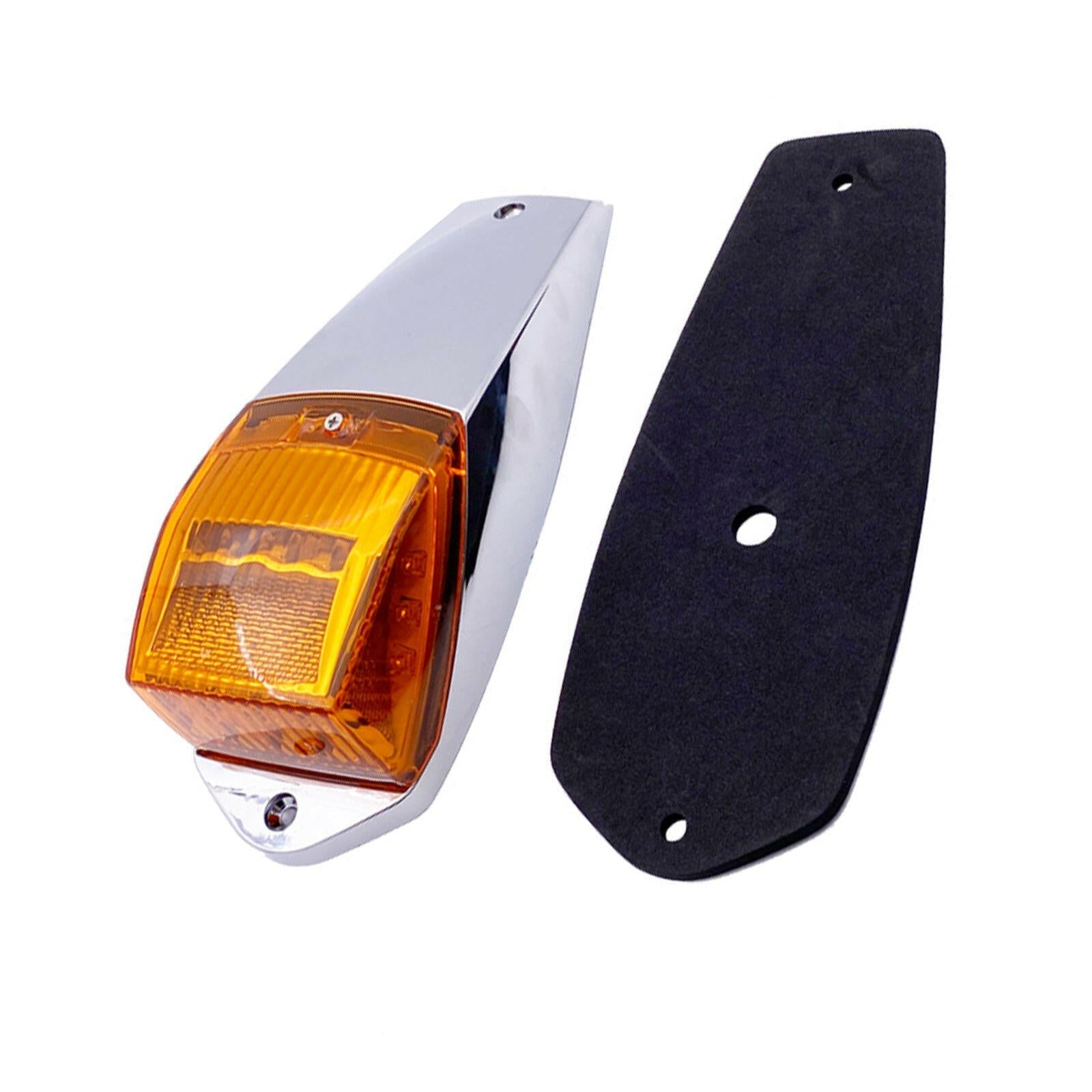 Set of five amber LED truck roof marker lights with clear lenses for heavy duty vehicles — view 2