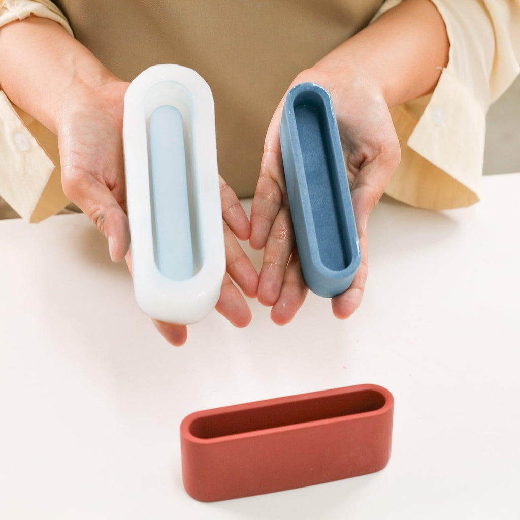 Long shaped silicone mold for crafting custom sticky note holders and aesthetic desk organizers — view 3