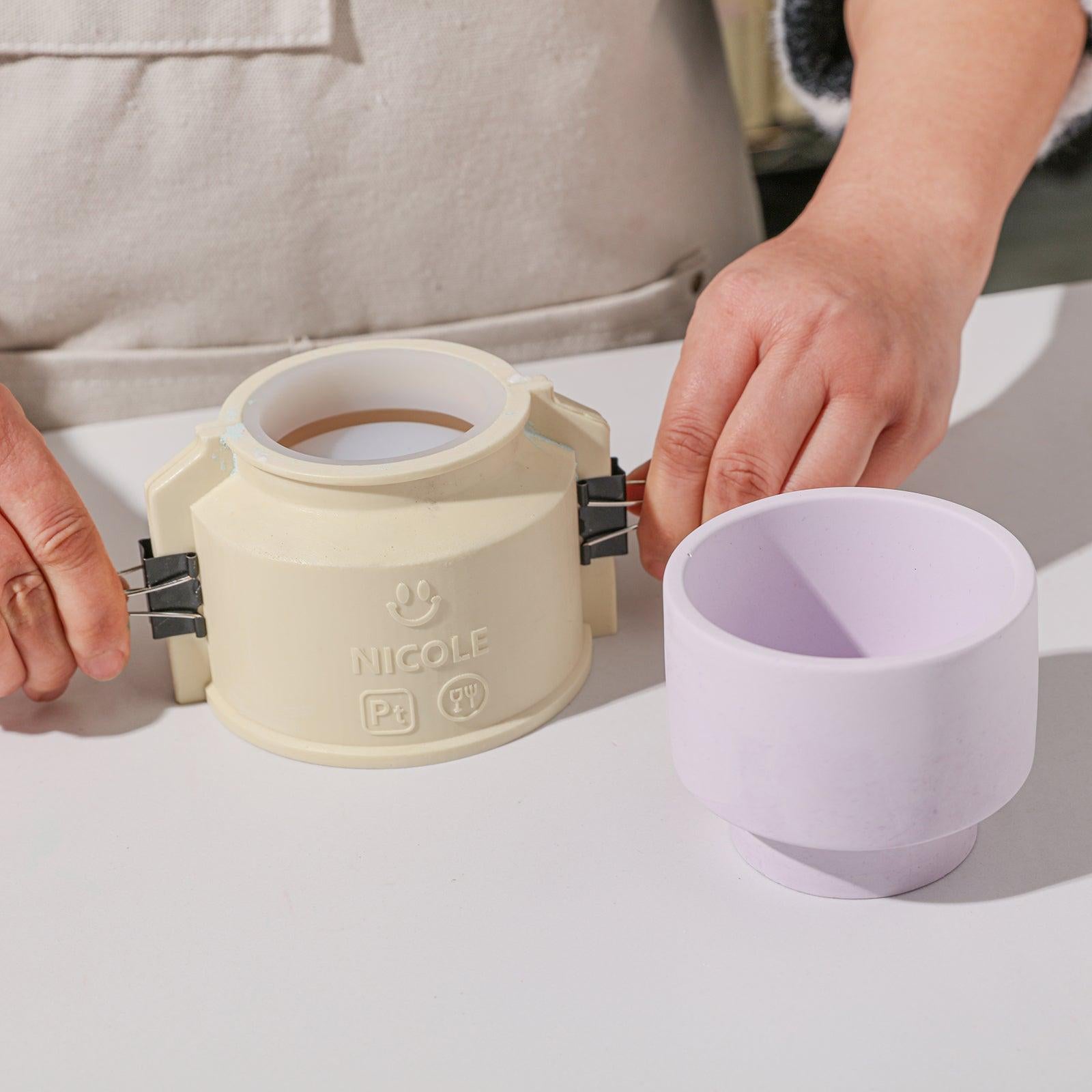 Bowl-shaped candle jar silicone mold for DIY candle making and minimalist home decor crafting — view 3