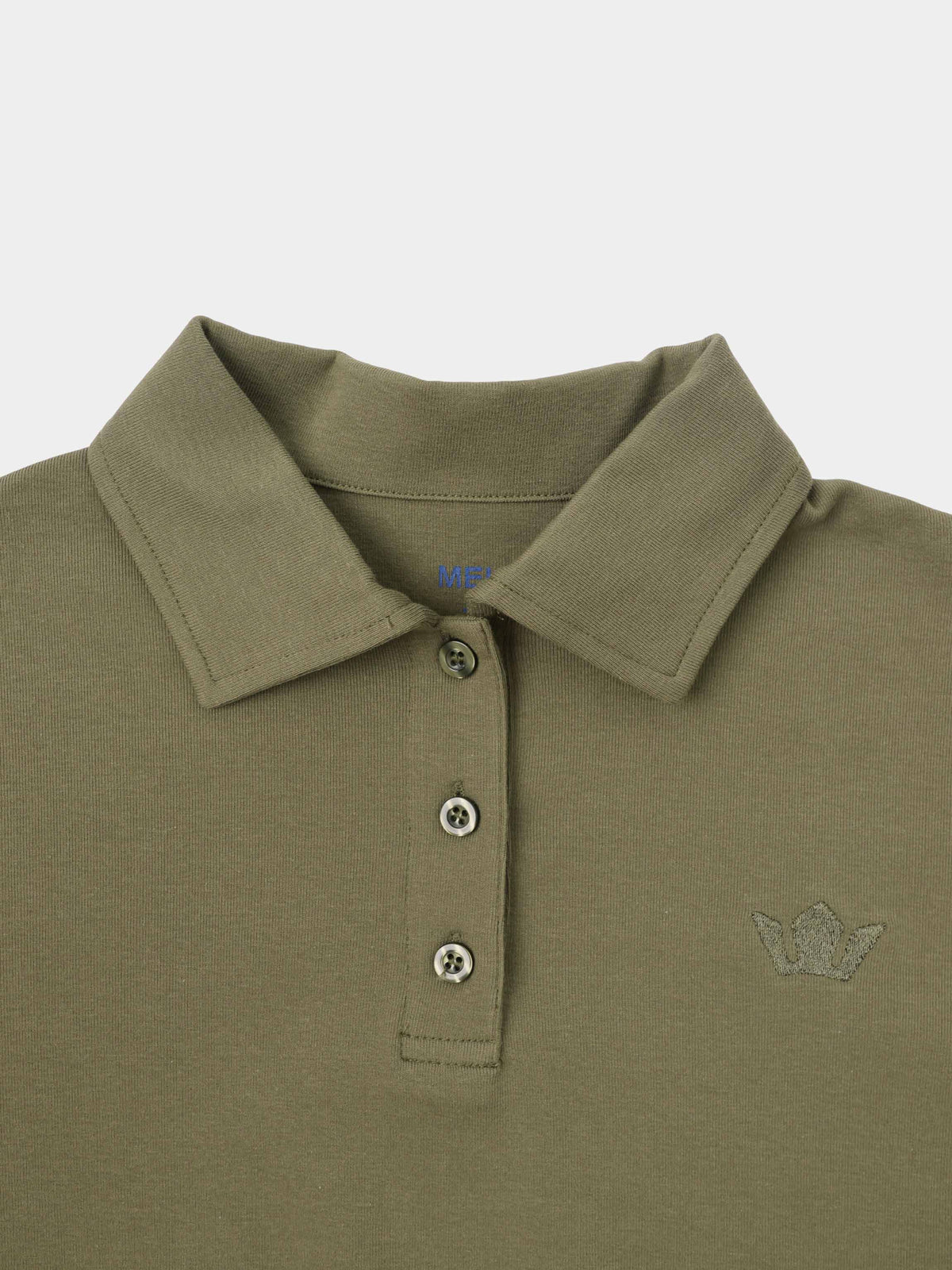 Collared Bomber Tee-Olive-3