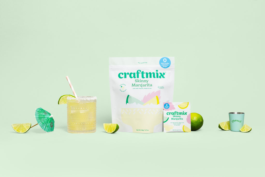 Skinny margarita cocktail mix powder packets by Craftmix, zero sugar drink blend — view 3