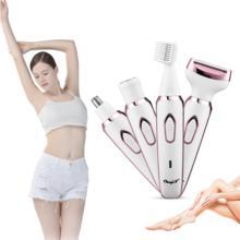 4-in-1 electric women's epilator and USB shaver in sleek white ABS plastic for portable grooming — view 2