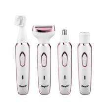 4-in-1 electric women's epilator and USB shaver in sleek white ABS plastic for portable grooming — view 5