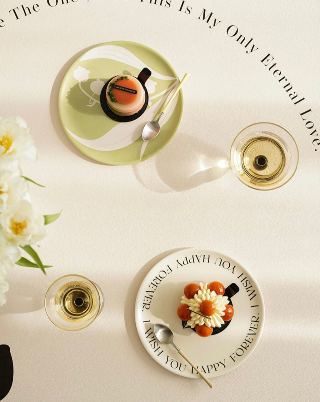 Eclectic floral bamboo dinnerware set of four plates with vibrant botanical patterns — view 5